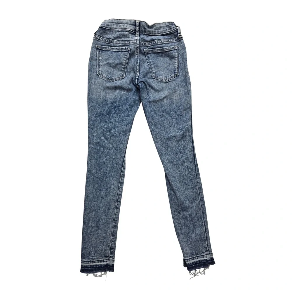 Gap Kids Stretch Jegging Distressed Medium Wash Blue Denim Jeans Size 8